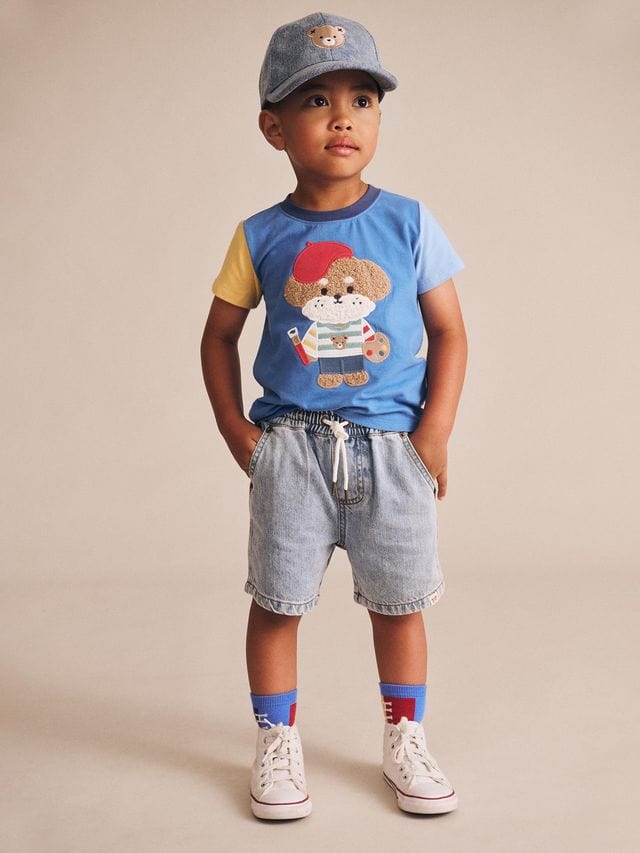 Huxbaby Boys All In Ones Dreamy Denim Shorts