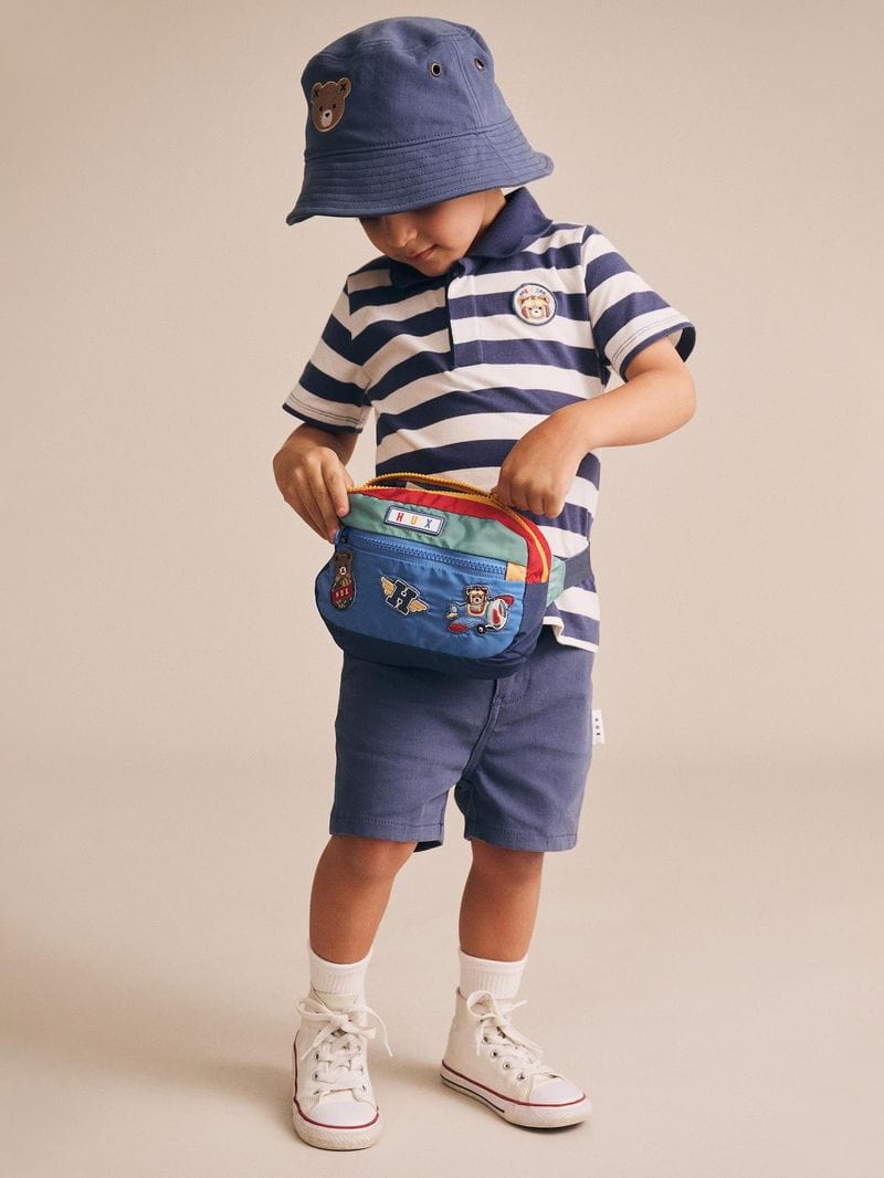 Huxbaby Boys All In Ones In the Navy Chino Shorts
