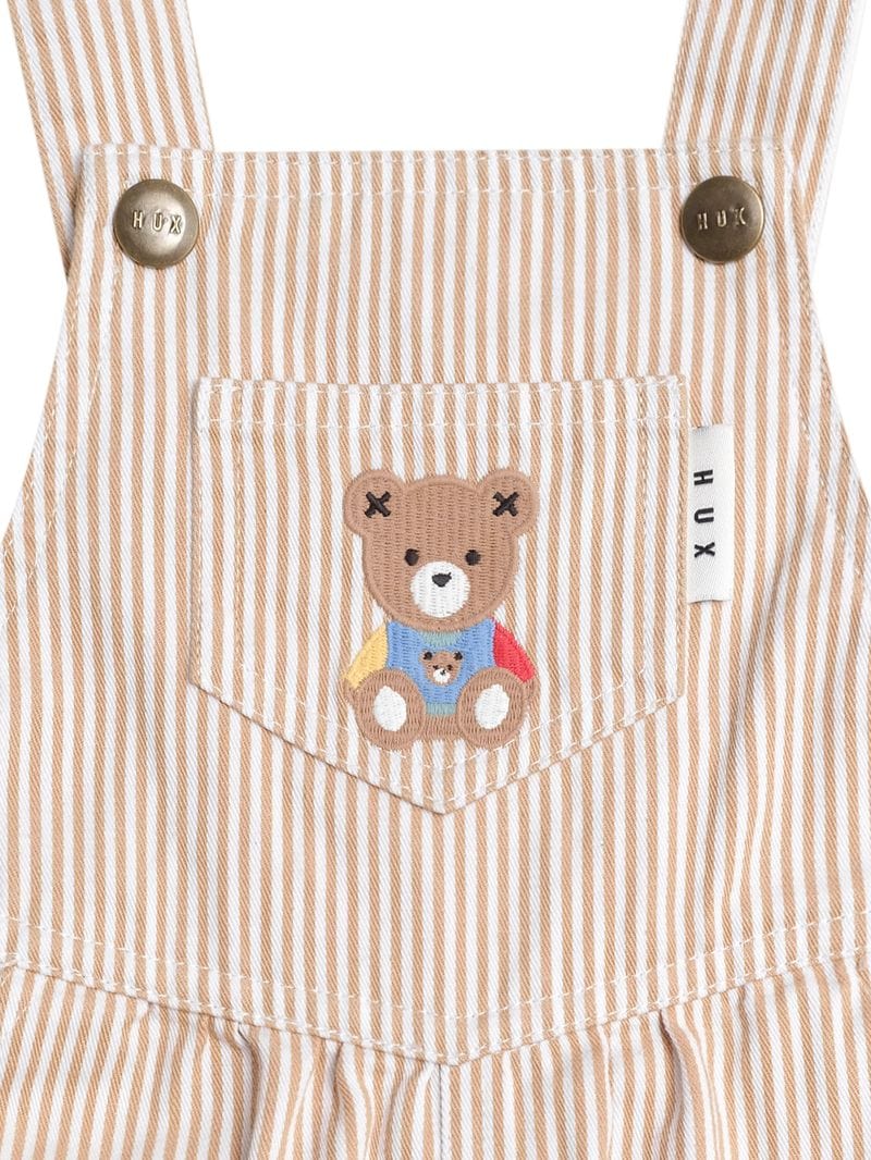 Huxbaby Boys All In Ones Sandbox Stripe Short Overalls
