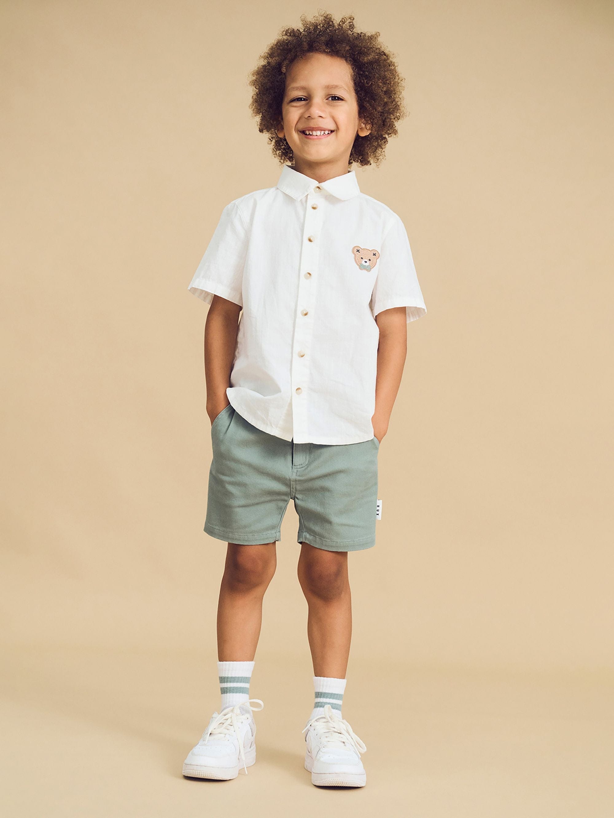 Huxbaby Boys Bottoms Chino Short Sage