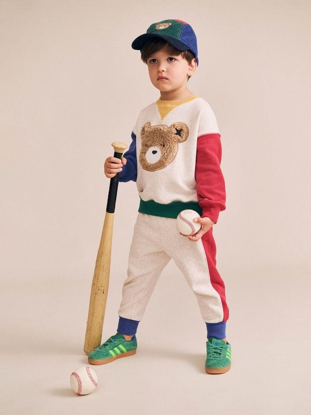 Huxbaby Boys Jumper Furry Huxbear Colour Block Sweatshirt