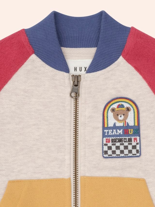 Huxbaby Boys Jumper Hux Colour Block Zip Sweat