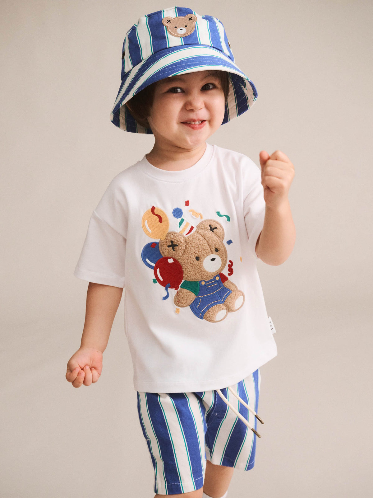 Huxbaby Boys Pants Tropical Stripe Drawcord Short
