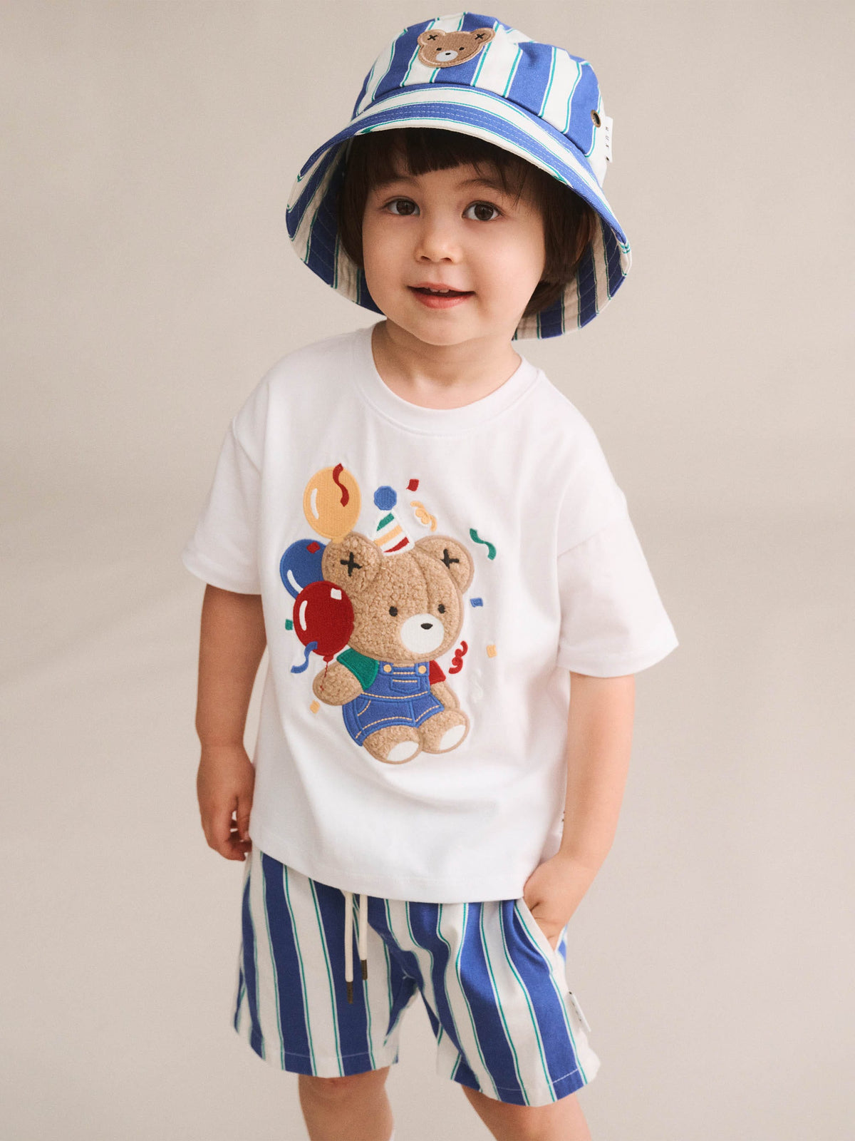 Huxbaby Boys Pants Tropical Stripe Drawcord Short