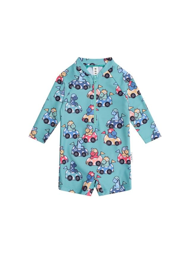 Huxbaby Boys Swimwear 3-6M Racer Dino Swimsuit Shortie