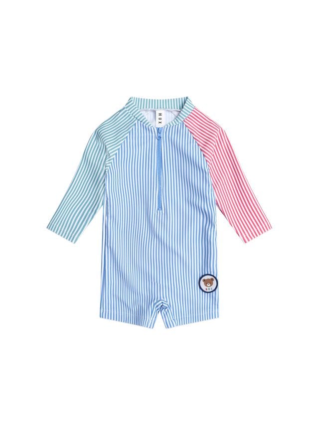 Huxbaby Boys Swimwear 3-6M Spliced Stripe Swimsuit Shortie