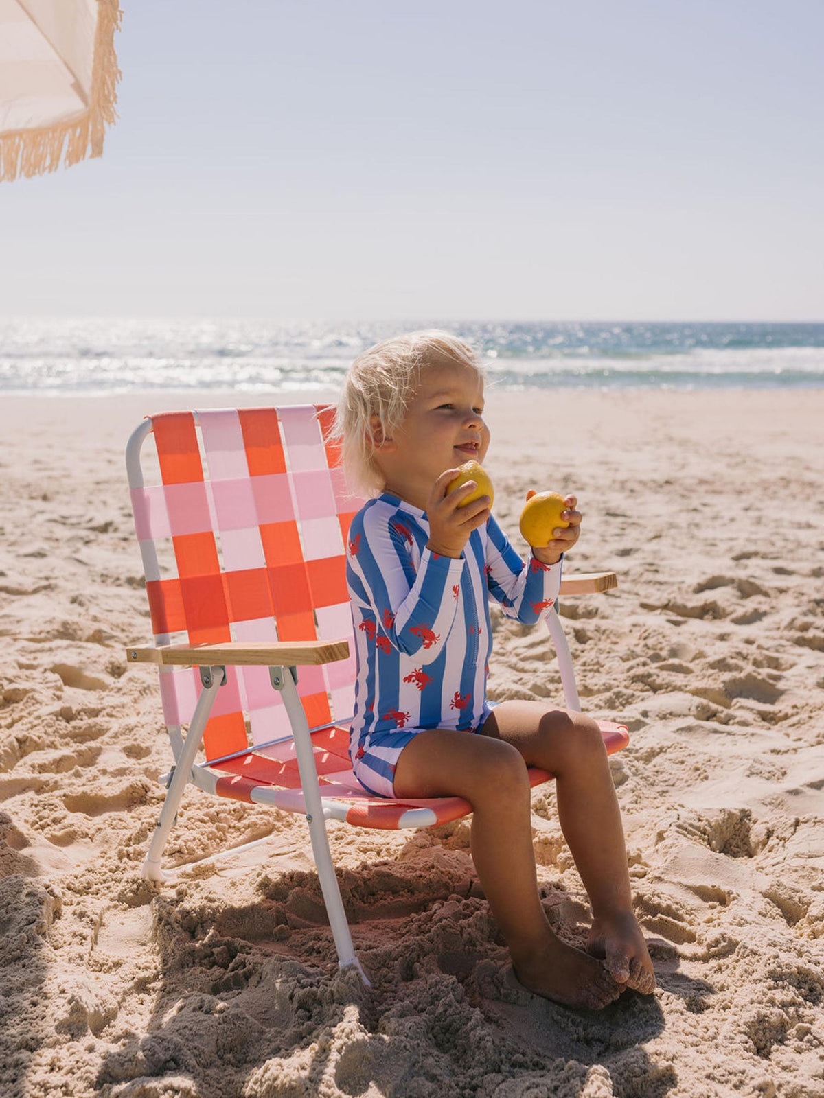 Huxbaby Boys Swimwear Crab Stripe Swimsuit