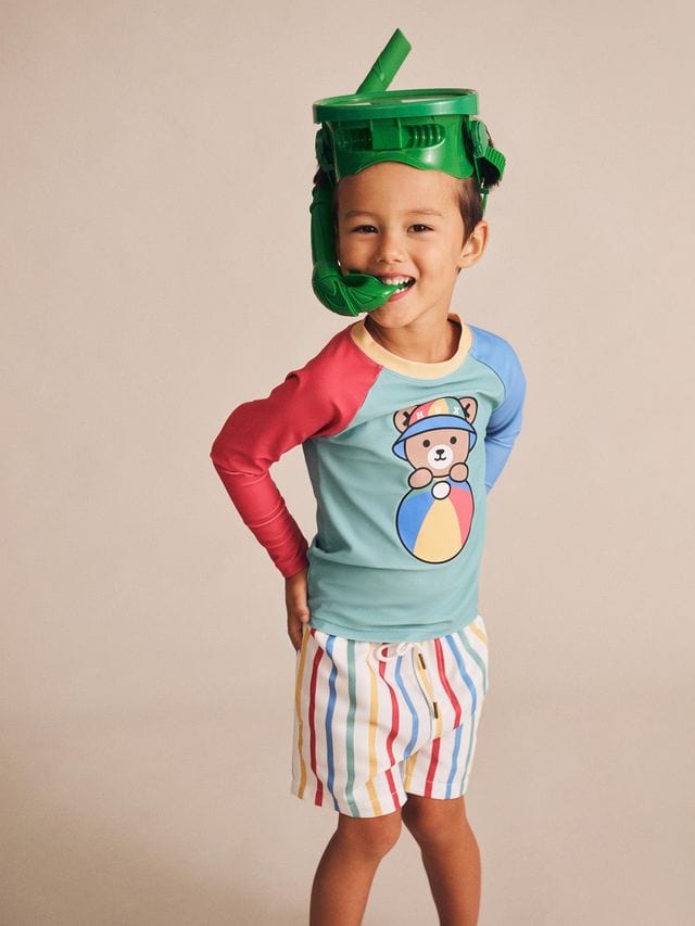 Huxbaby Boys Swimwear Huxbear Stripey Swim Shorts