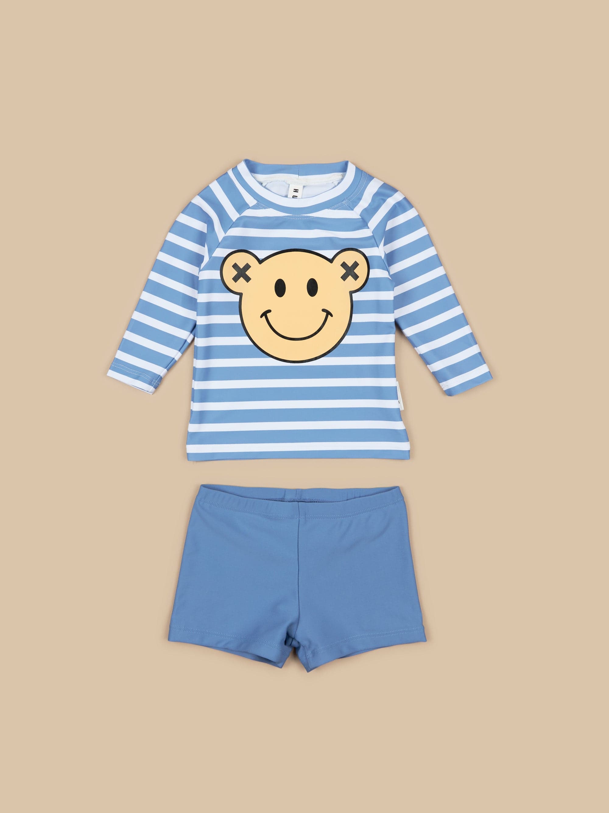 Huxbaby Boys Swimwear Smile Bear Stripe Swim Set