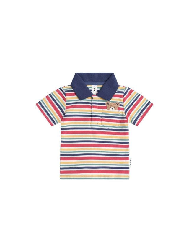 Huxbaby Boys Tops 1Y Polo Tee Vintage Stripe