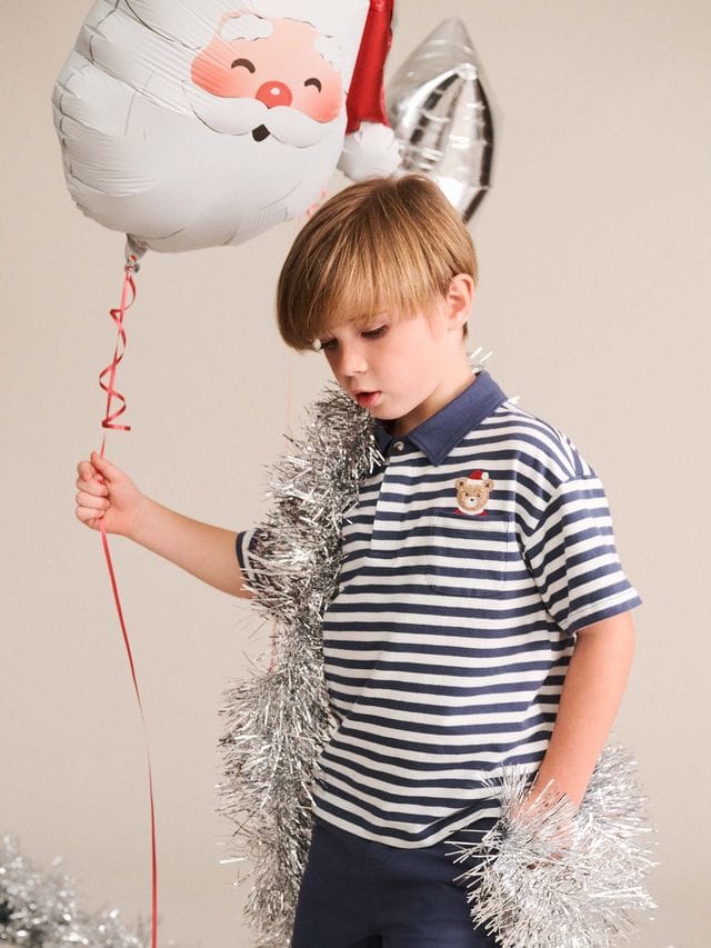Huxbaby Boys Tops 1Y Stripe Father Huxmas Polo