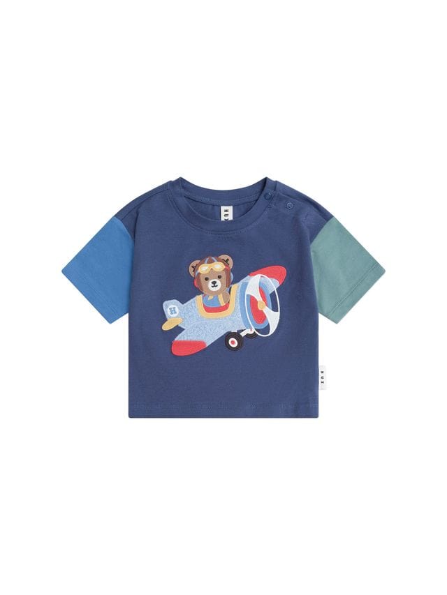 Huxbaby Boys Tops 3-6M Aviator Huxbear Boxy Tee