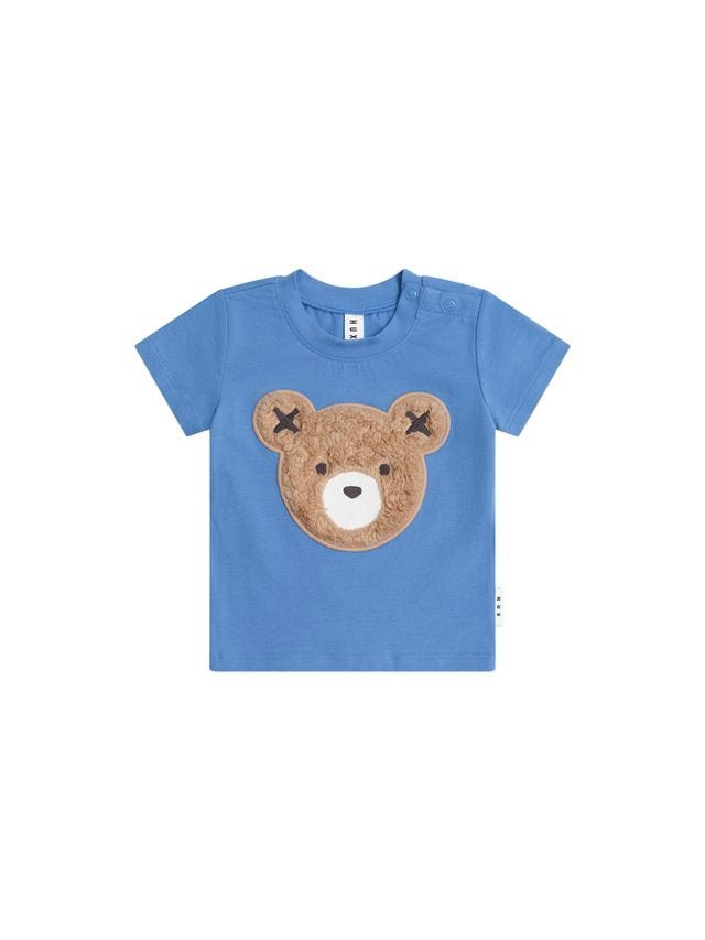 Huxbaby Boys Tops 3-6M Furry Huxbear Marine Blue Tee