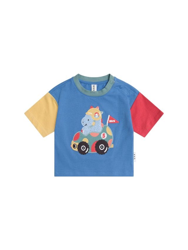 Huxbaby Boys Tops 3-6M Racer Dino Boxy Tee