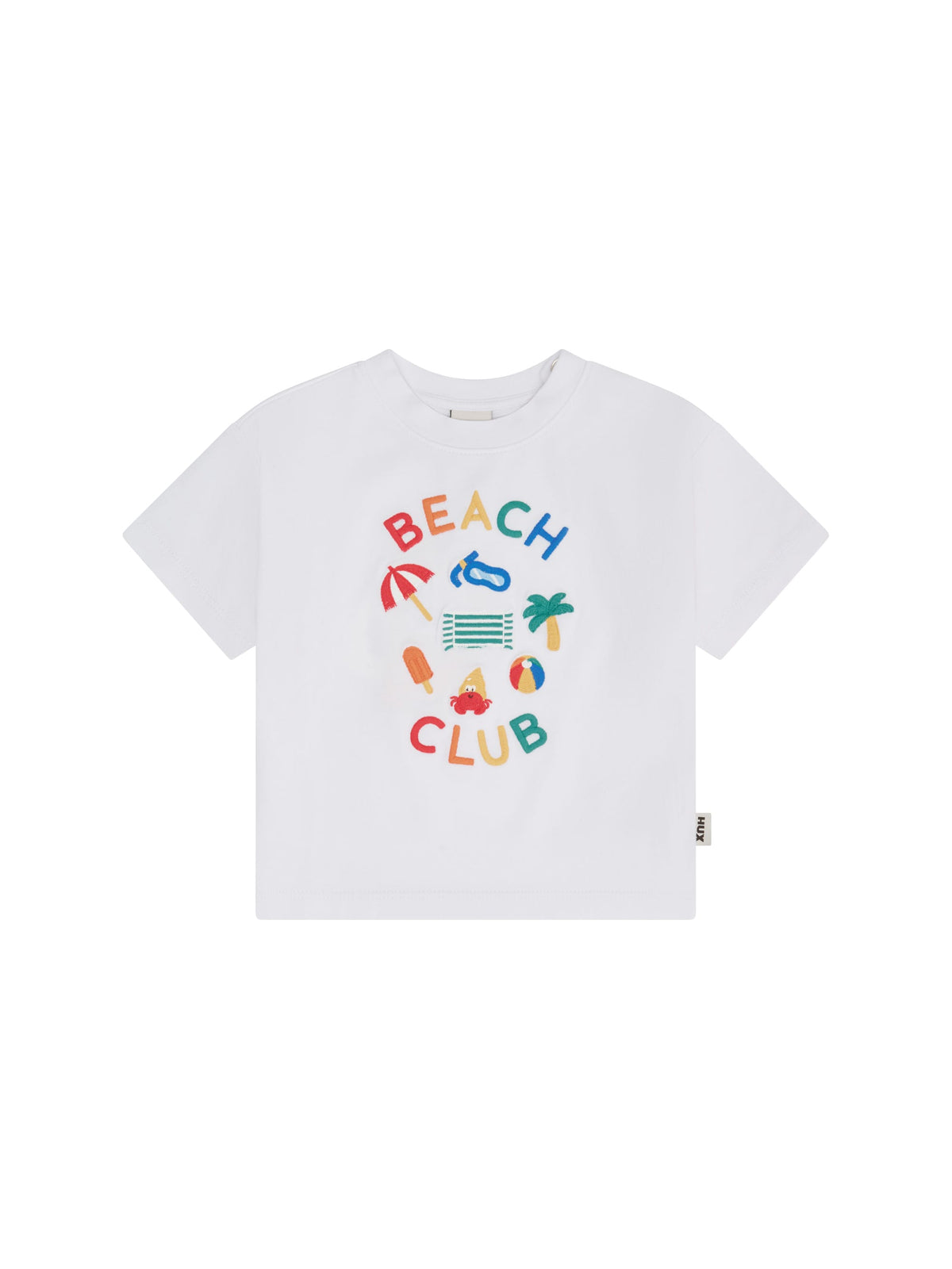Huxbaby Boys Tops Beach Club Emb Drop Shoulder Tee