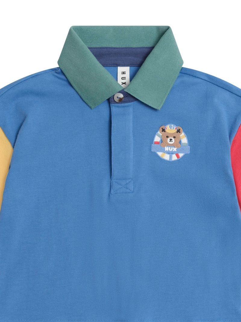 Huxbaby Boys Tops Colourblock Boxy Polo Tee