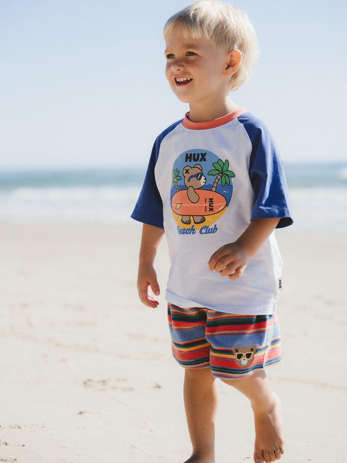 Huxbaby Boys Tops Cool Surfer Hux Raglan Tee