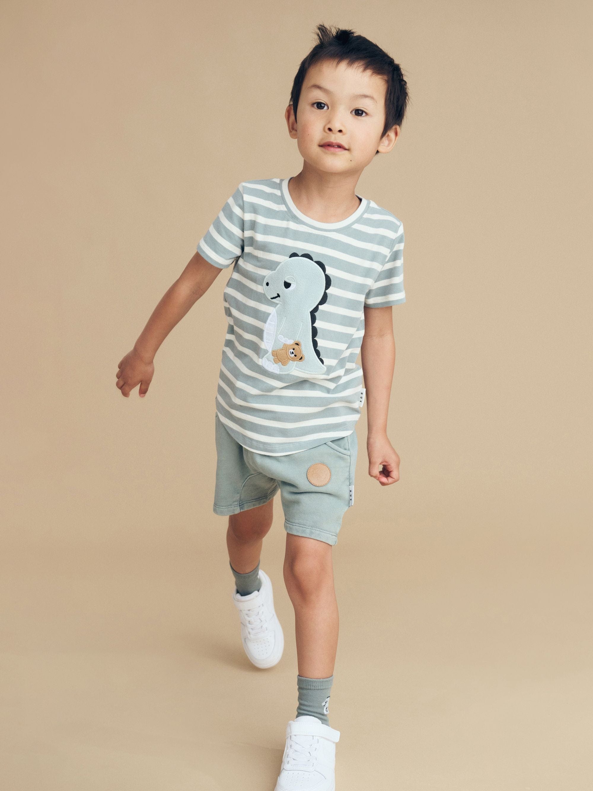 Huxbaby Boys Tops Dino Stripe T-Shirt