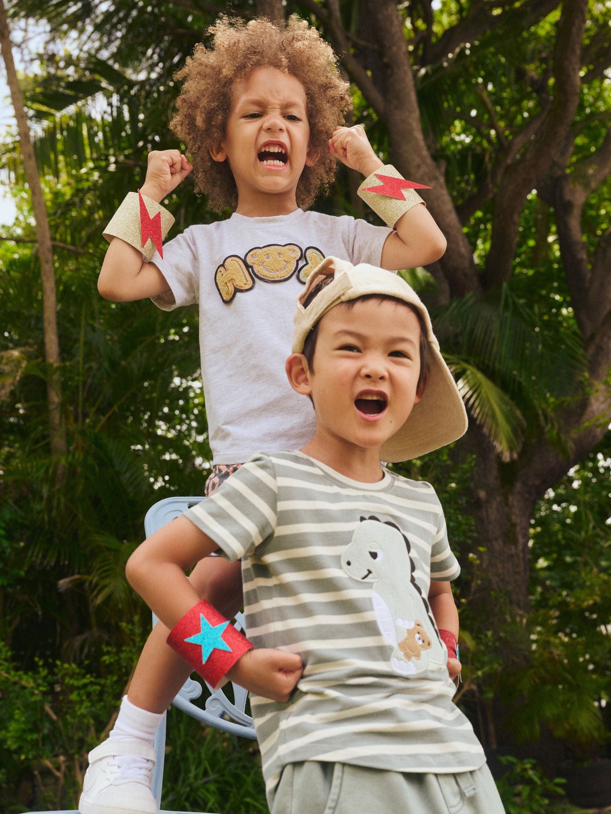 Huxbaby Boys Tops Dino Stripe T-Shirt