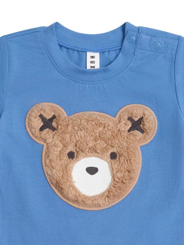 Huxbaby Boys Tops Furry Huxbear Marine Blue Tee