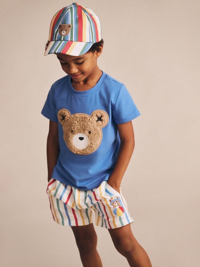 Huxbaby Boys Tops Furry Huxbear Marine Blue Tee
