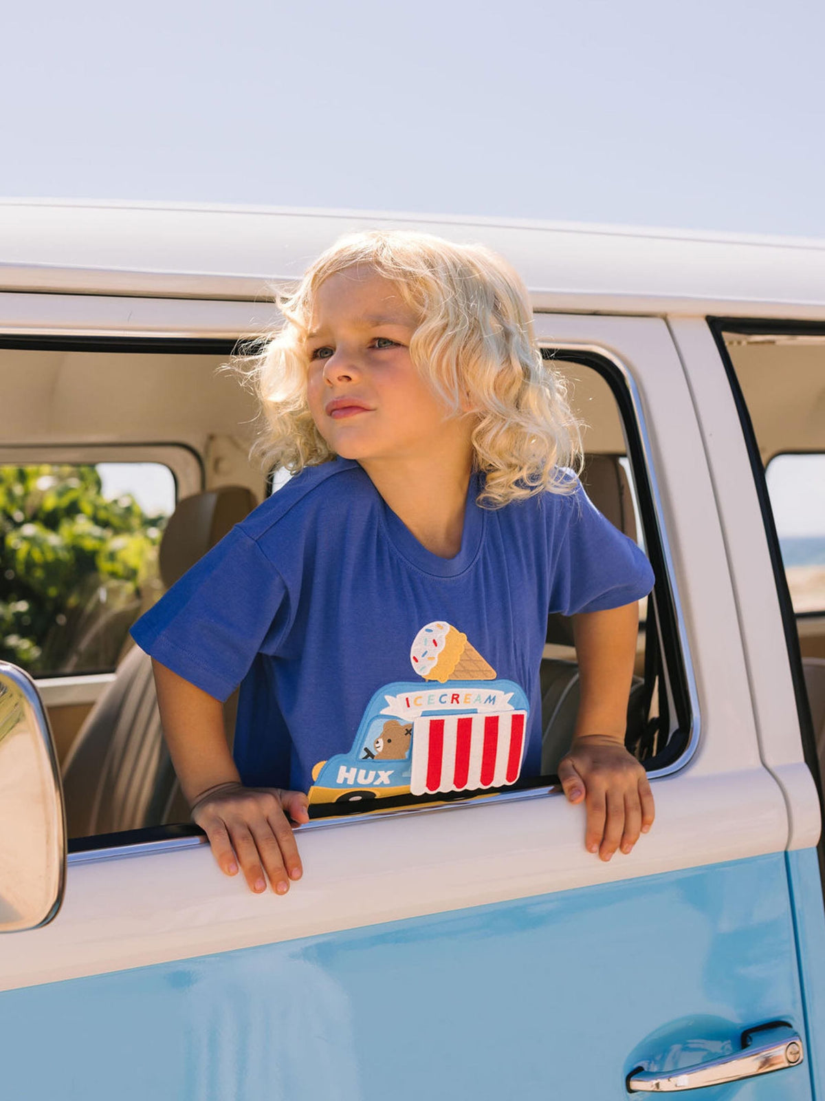 Huxbaby Boys Tops Hux Ice Cream Van Drop Shoulder Tee