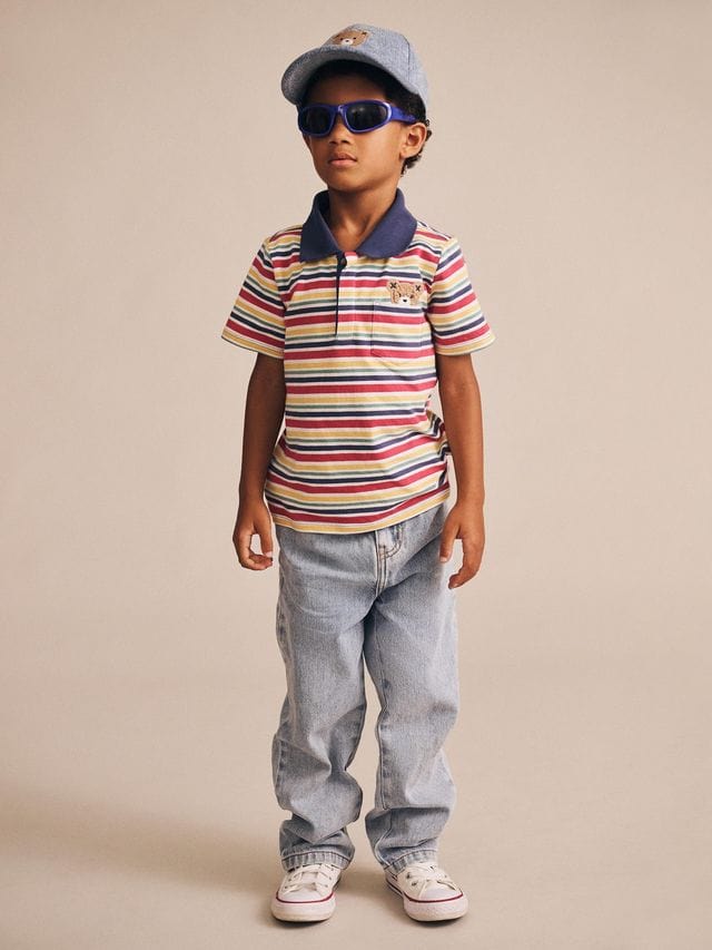 Huxbaby Boys Tops Polo Tee Vintage Stripe
