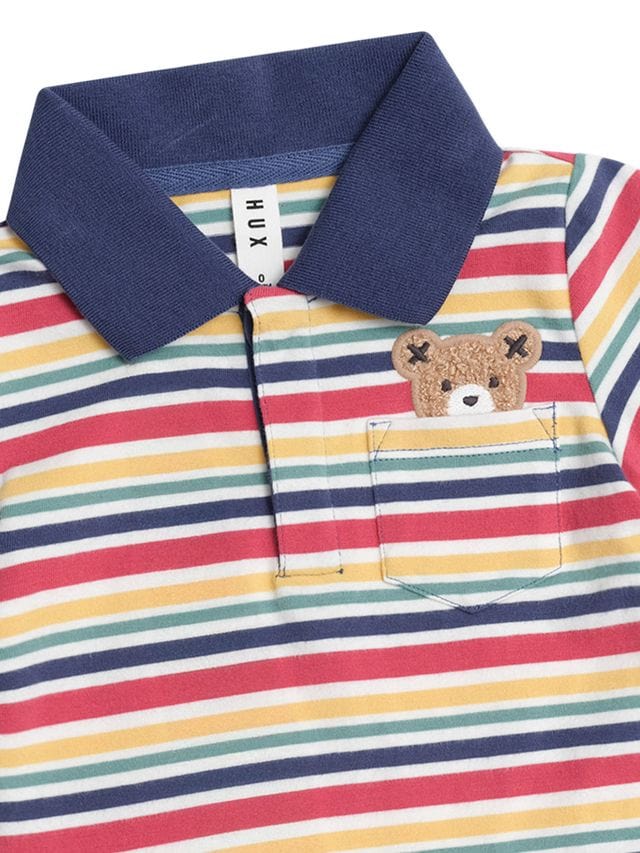 Huxbaby Boys Tops Polo Tee Vintage Stripe