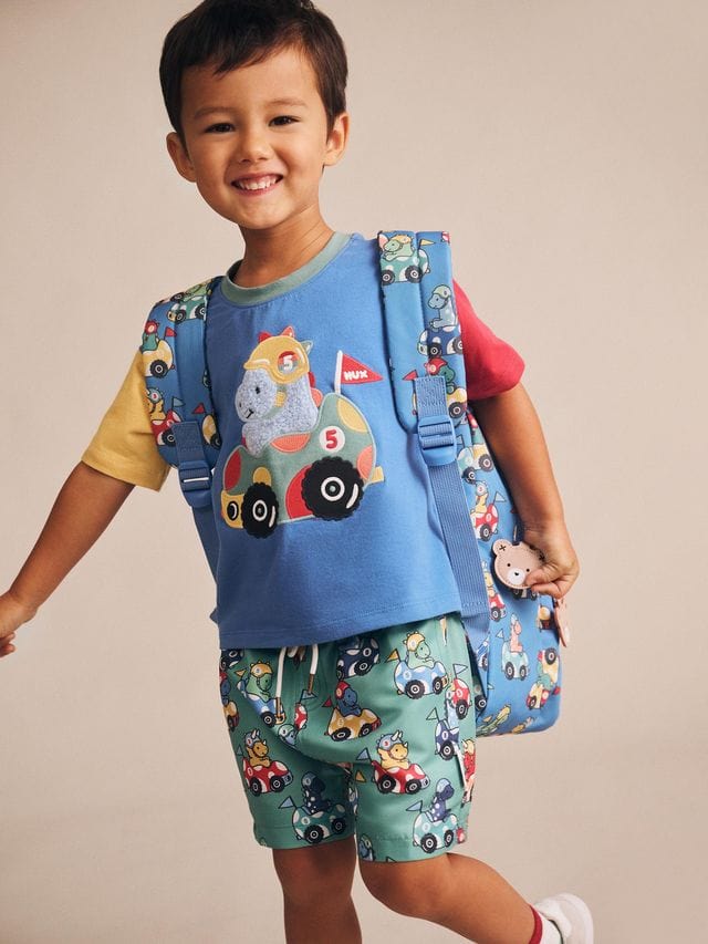 Huxbaby Boys Tops Racer Dino Boxy Tee