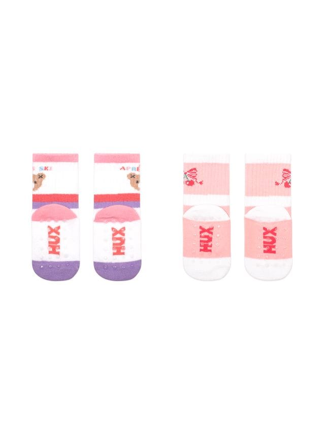Huxbaby Girls Accessory Hux Apres Ski Dusty Pink Multi 2Pk Socks