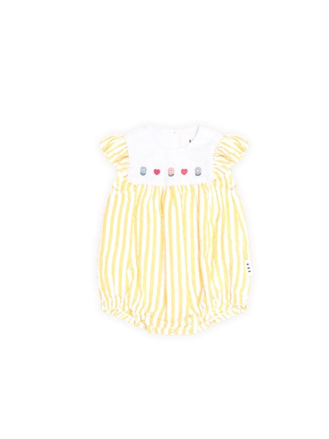 Huxbaby Girls All In One Flower Field Stripe Playsuit