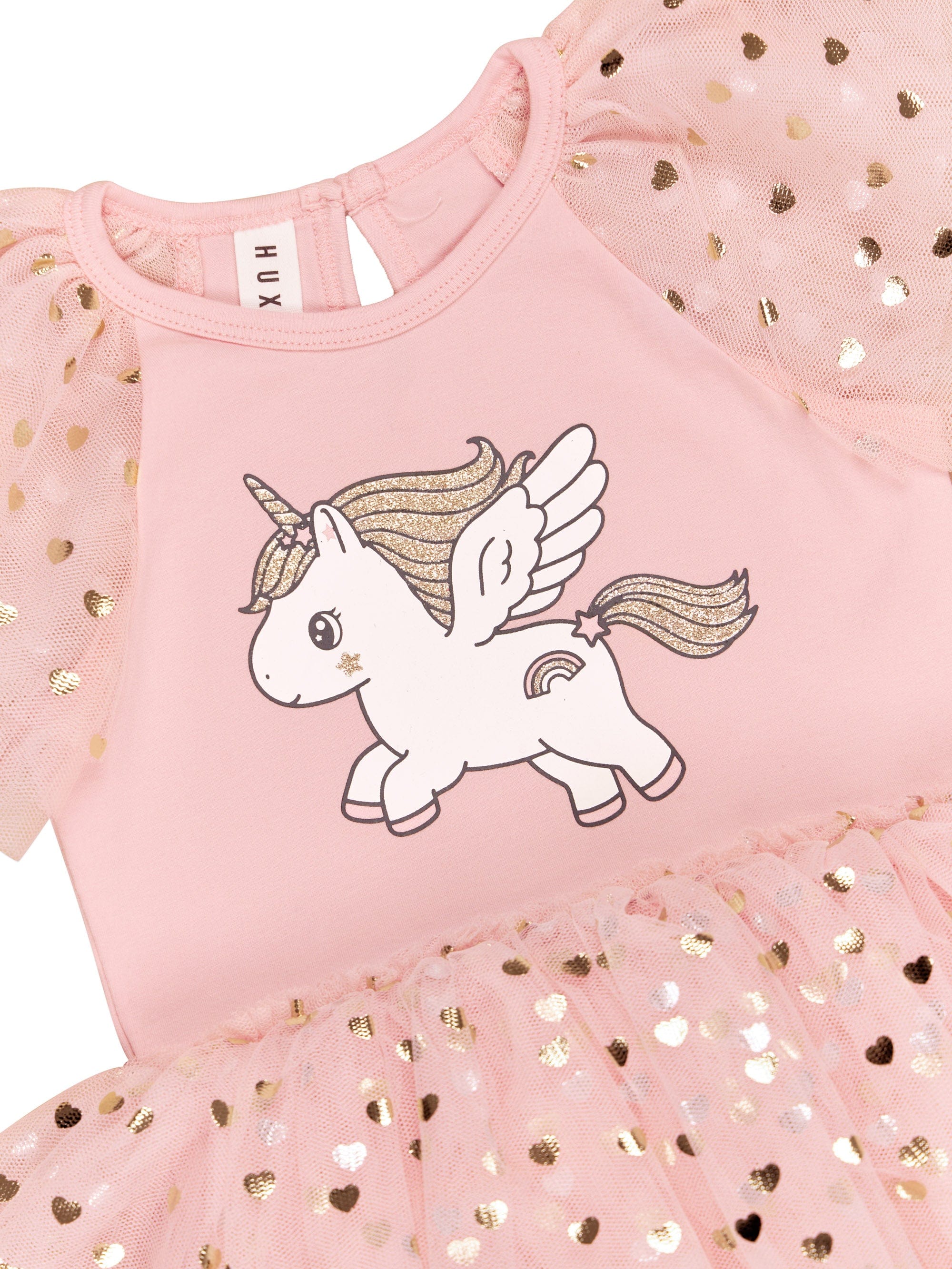 Huxbaby Girls All In One Glitter Unicorn Ballet Onesie