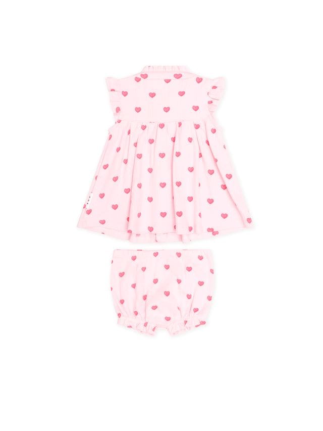 Huxbaby Girls All In One I Heart You Pointelle 2PC Set