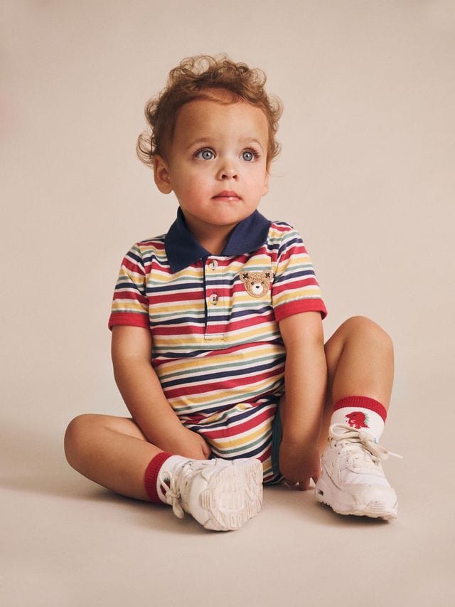 Huxbaby Girls All In One Preppy Polo Romper