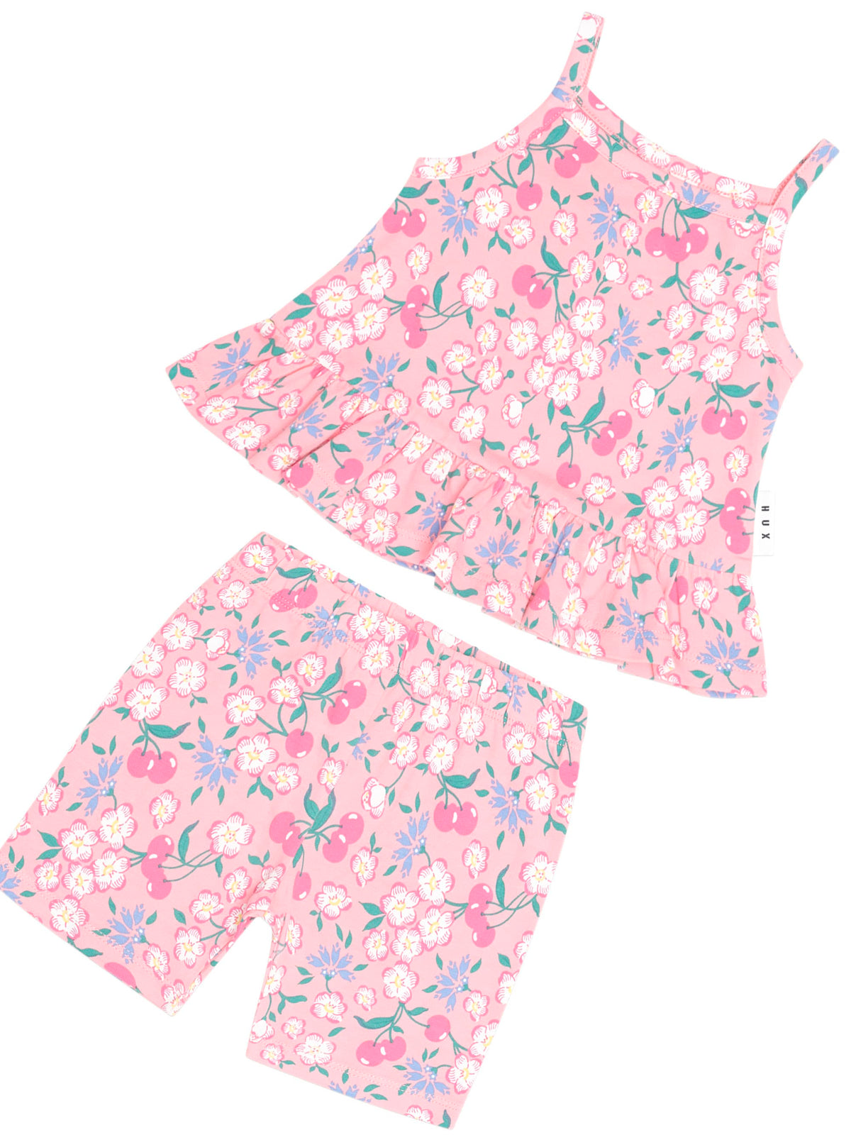 Huxbaby Girls All In One Tropical Cherry Floral 2pc Set
