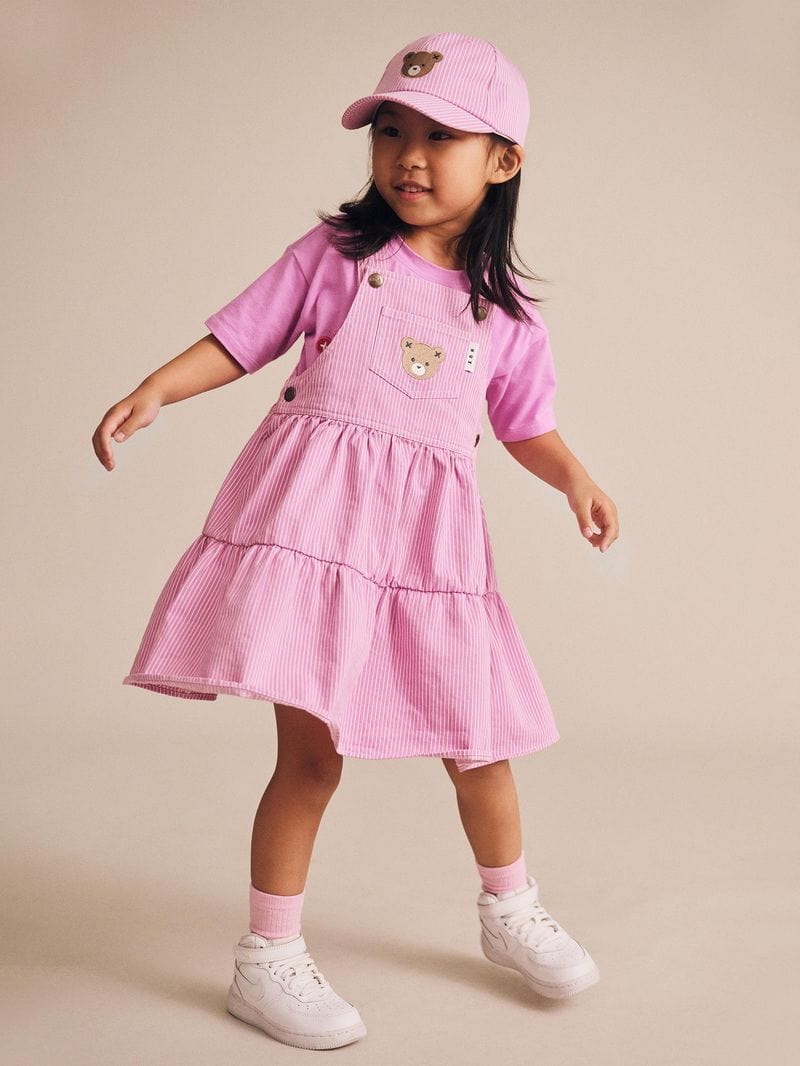 Huxbaby Girls Dress Candy Stripe Pinafore Dress
