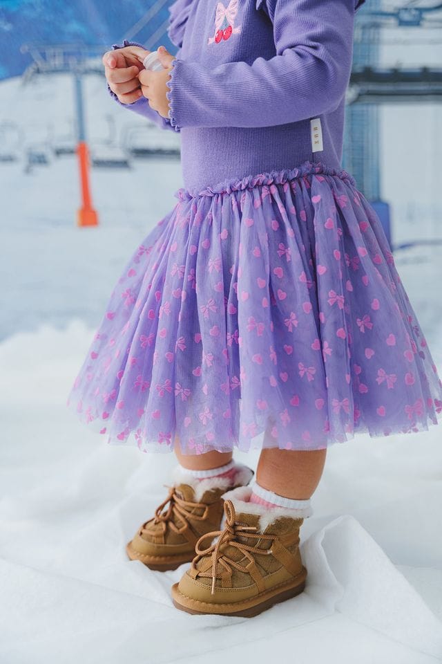 Cherry Embroidery Tulle Dress - Parnell Baby Boutique