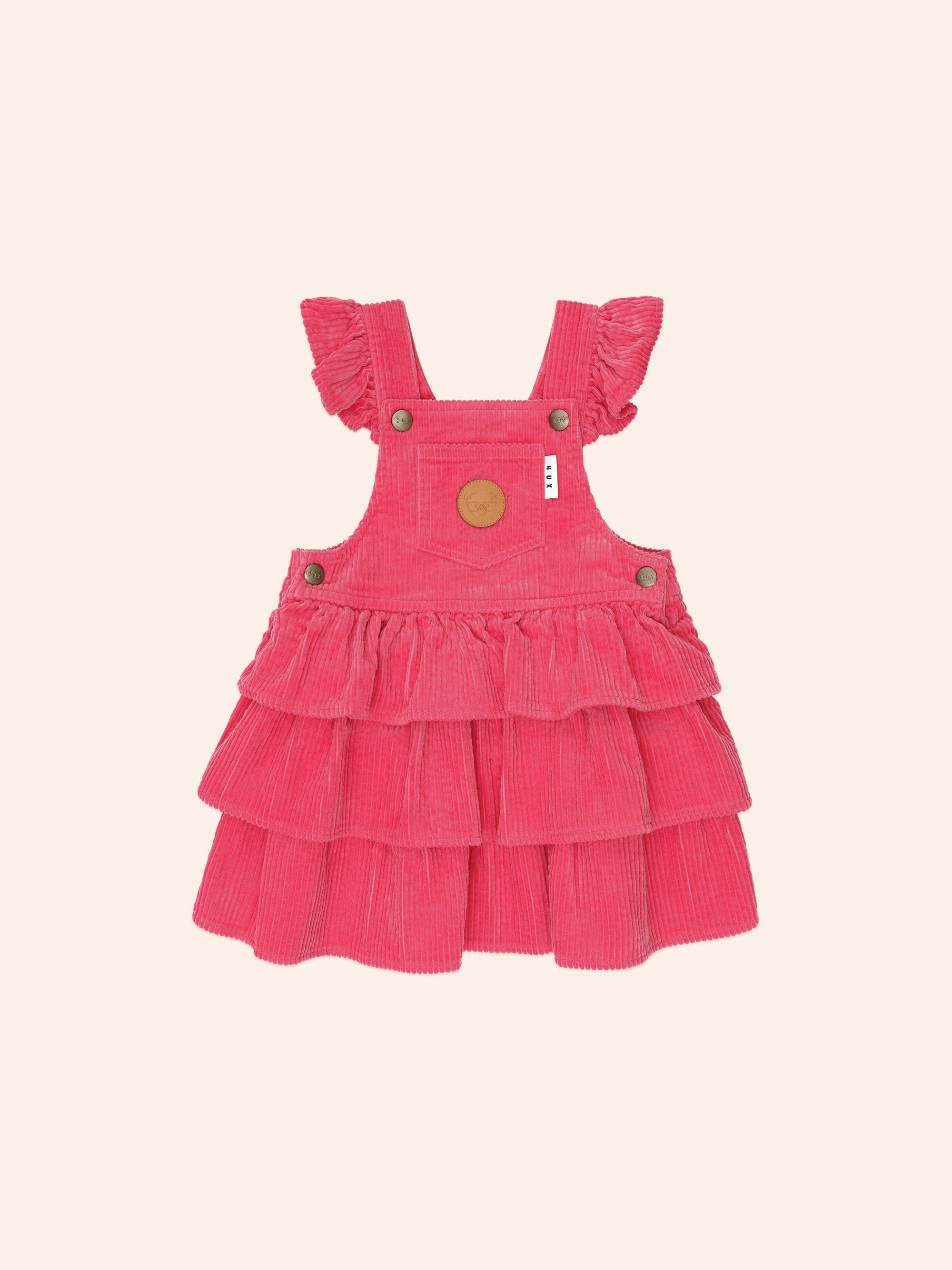 Huxbaby Girls Dress Classic Tiered Cord Pinafore