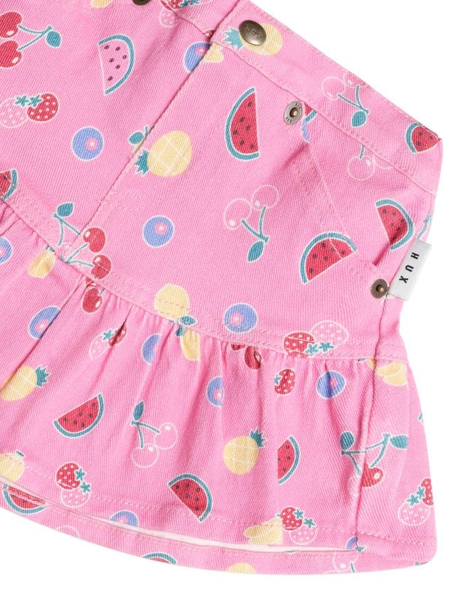 Huxbaby Girls Dress Pink Fruit Emoji Frilly Skirt