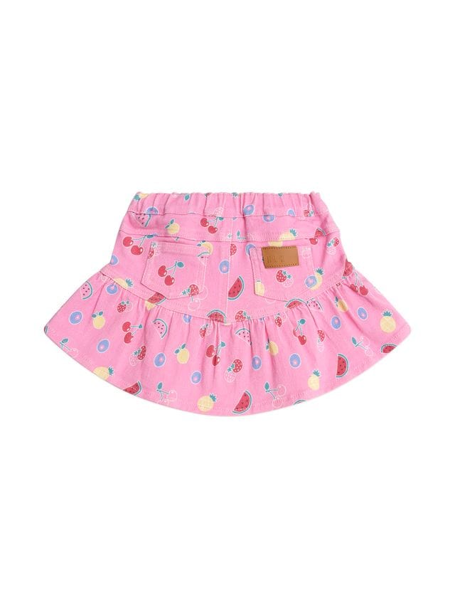 Huxbaby Girls Dress Pink Fruit Emoji Frilly Skirt