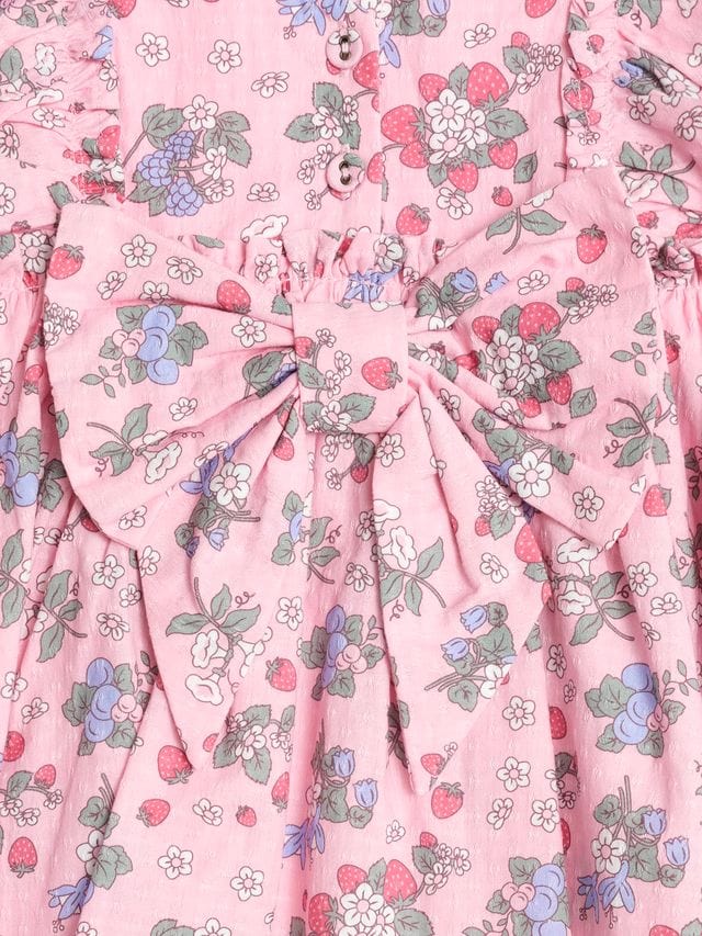 Huxbaby Girls Dress Strawberry Garden Sunday Best Dress
