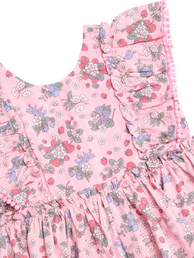 Huxbaby Girls Dress Strawberry Garden Sunday Best Dress
