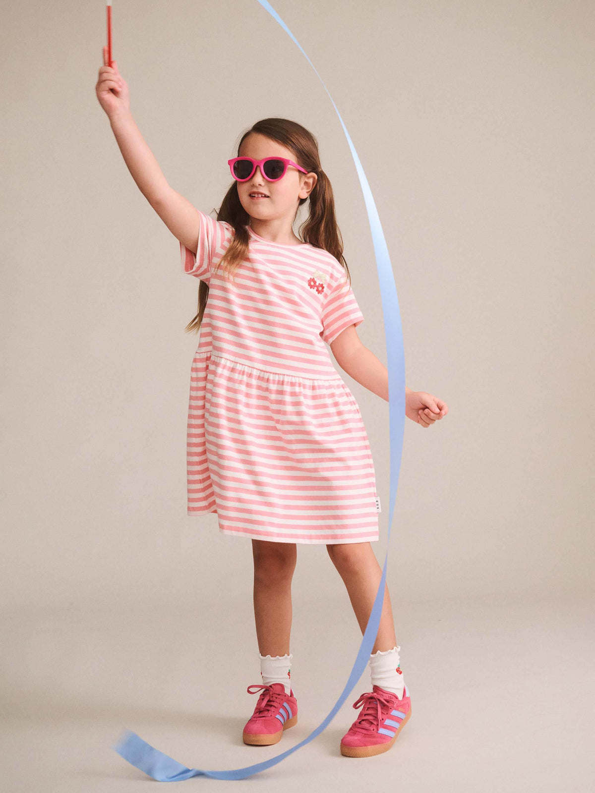Huxbaby Girls Dress Tropical Twin Flower Dress