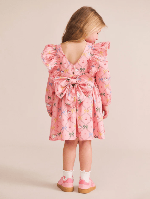Huxbaby Girls Dress Unicorn Bow Dress