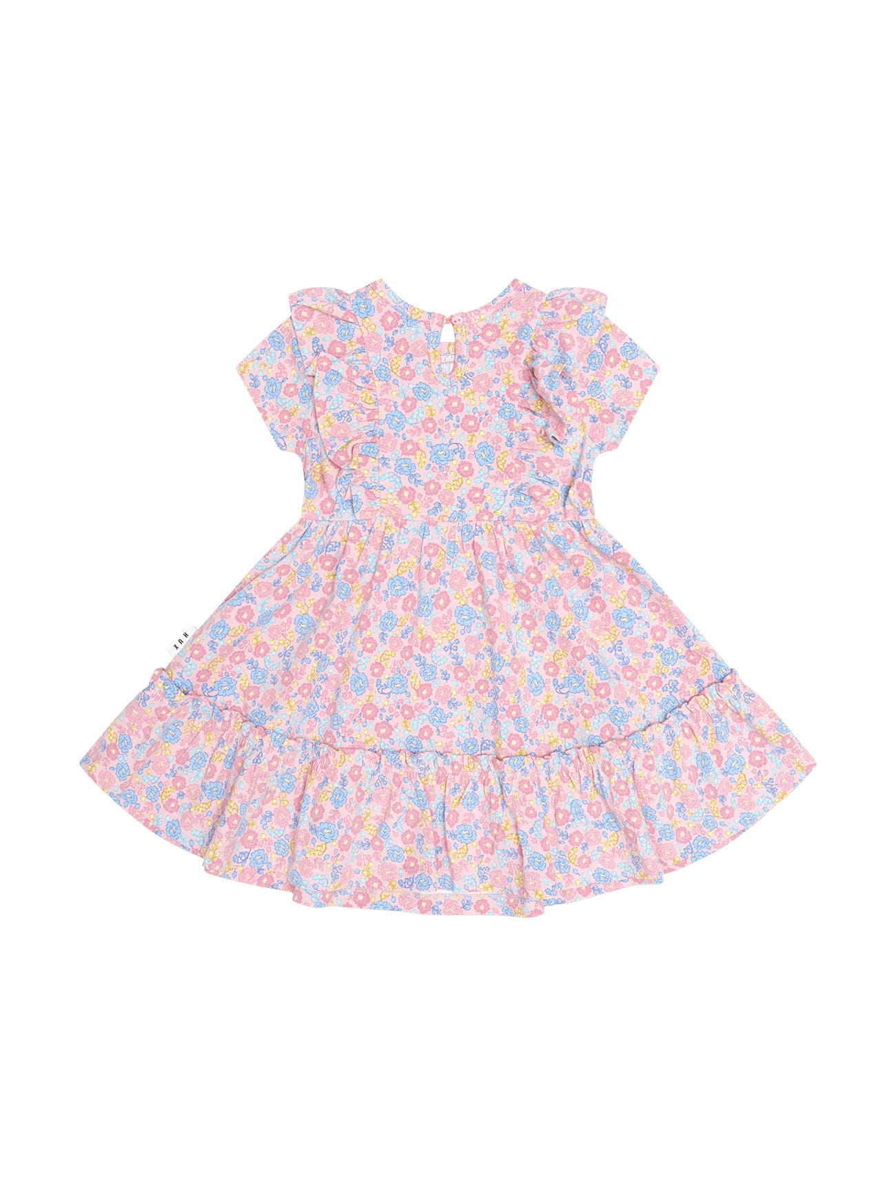 Huxbaby Girls Dress Vintage Floral Shirred S/S Dress