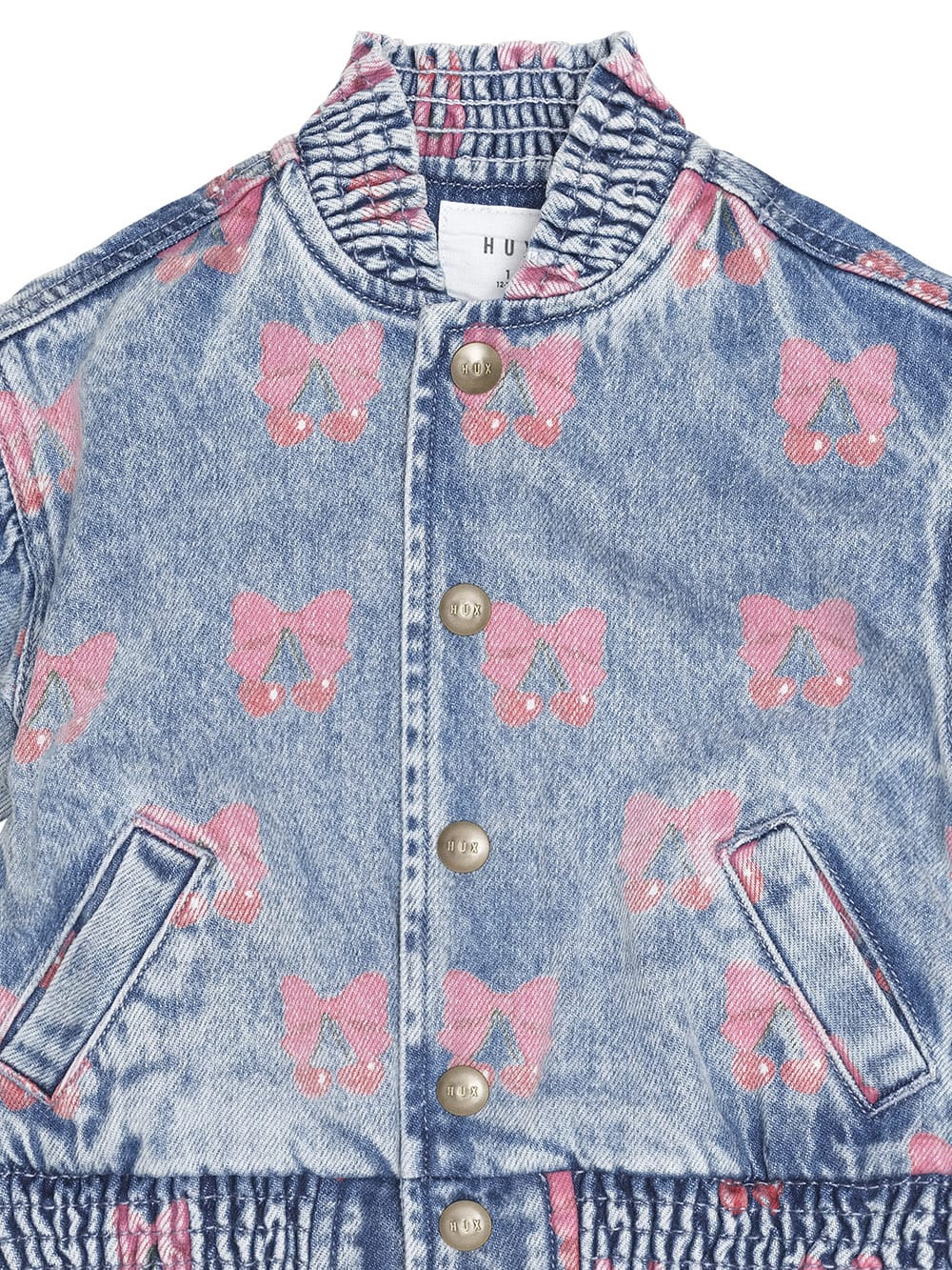 Huxbaby Girls Jacket Dreamy Denim Cherry Jacket