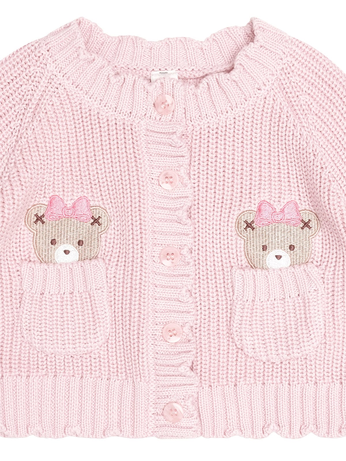 Huxbaby Girls Jumper Baby Pink Fisherman Cardi