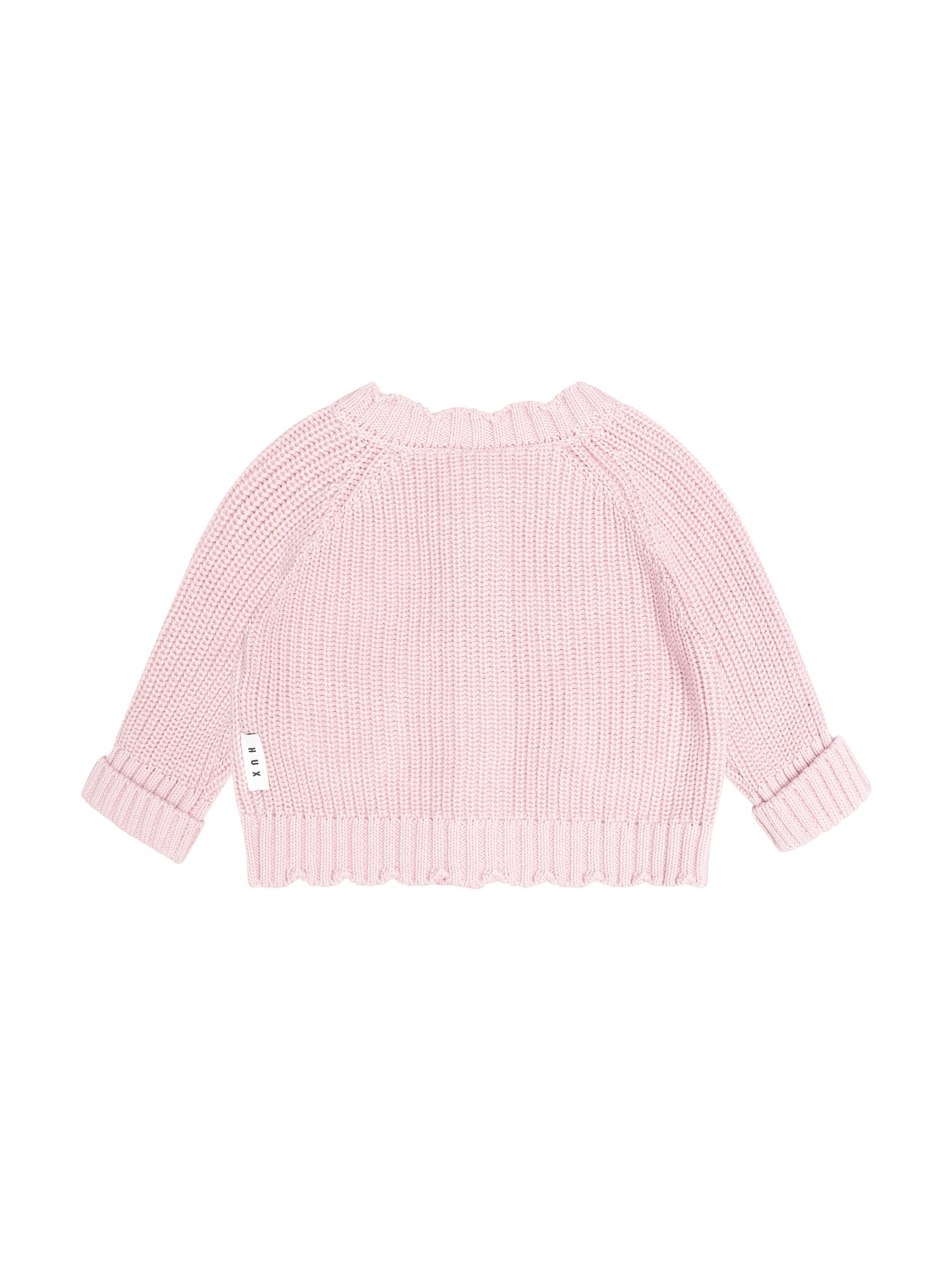 Huxbaby Girls Jumper Baby Pink Fisherman Cardi