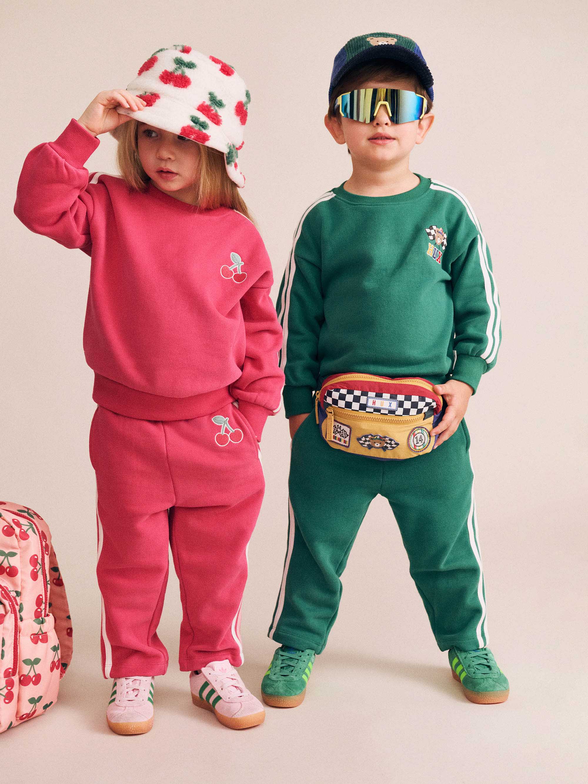 Huxbaby Girls Jumper Cherry Racer Stripe Sweatshirt