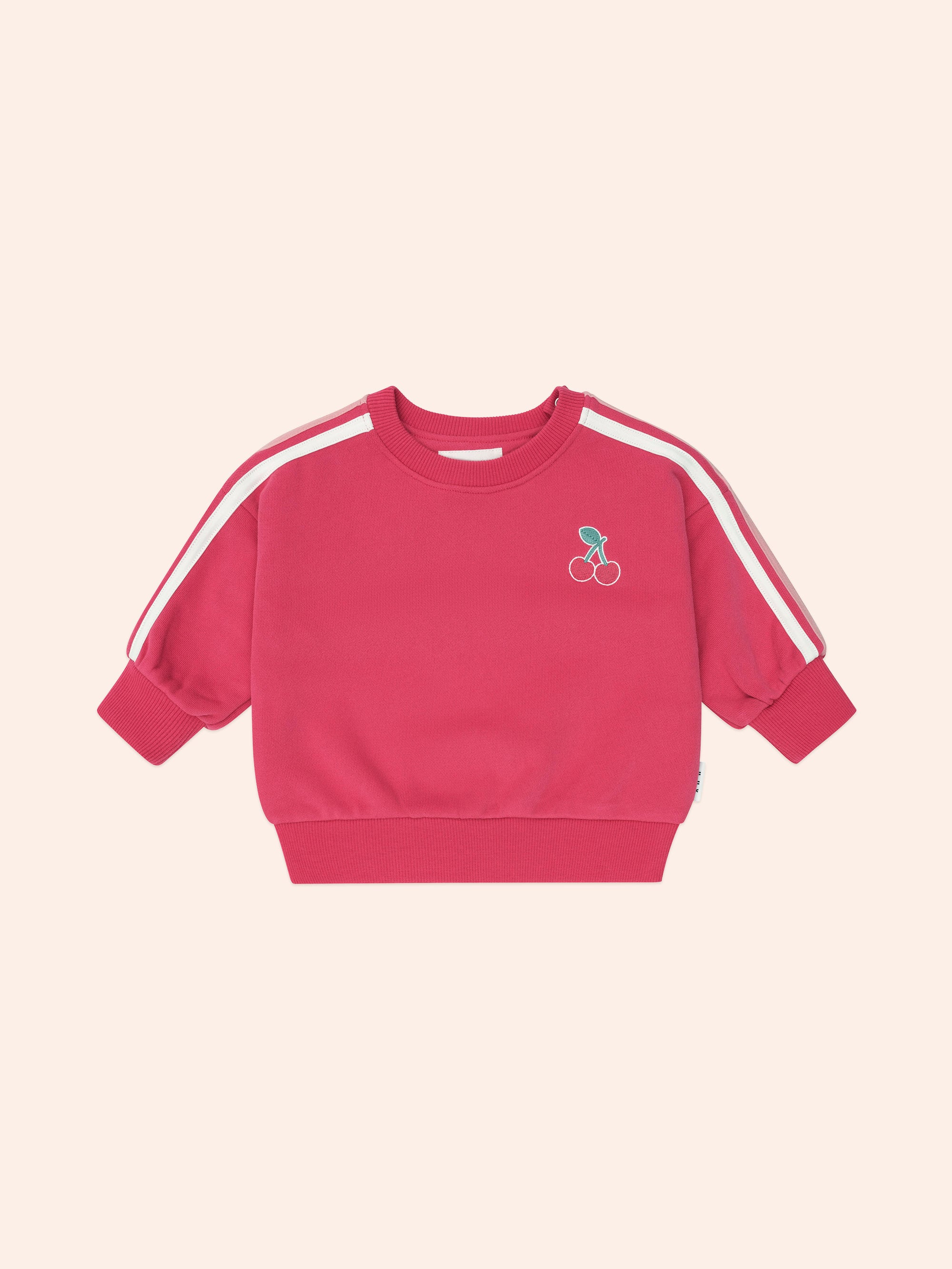 Huxbaby Girls Jumper Cherry Racer Stripe Sweatshirt